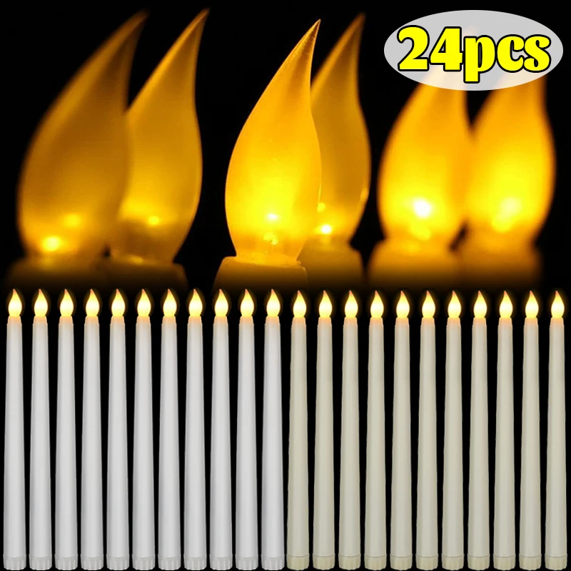 

28 см светодиодные свечи беспламенные свечи на батарейках теплый свет свечи лампы для дома Рождество Хэллоуин вечерние украшения