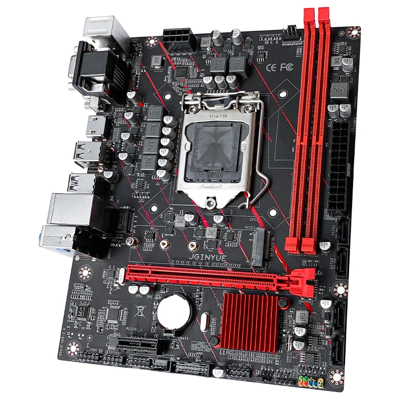 JGINYUE H510 Motherboard H510M-H USB3.2 LGA1200 M-ATX SATA 3.0 PCI-E Support intel 10 11 Core Dual channel DDR4