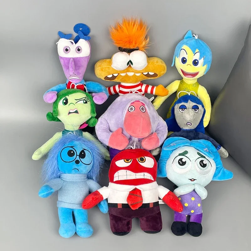 20-30cm Inside Out 2 Disney Plush Toys Pixar Doll  ANXIETY Ennui Envy Embarrassment Joy Plushie Stuffed Gift for Kids Christmas