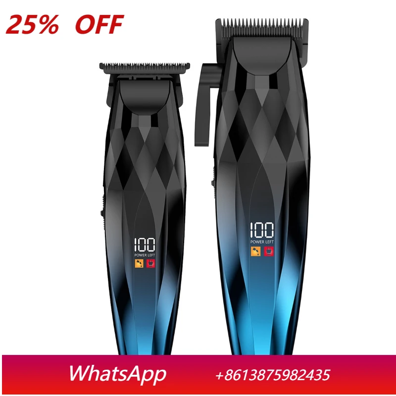 YJQ Men's Hair Clipper Hair Salon High Power Electric Clipper Household Oil Head Push Electric Hair Clipper