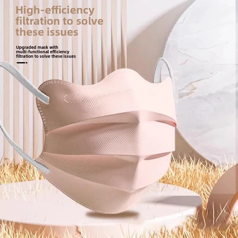 Macaron Colored V-Face Adult Mask Small Face Effect Morandi Color Series Daily Protection Mask Non-Woven Fabric  Shape