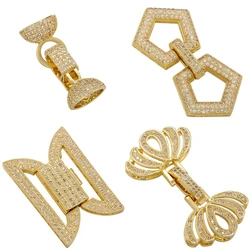 ZHUKOU ganci con chiusura di alta qualità ganci con zirconi cubici per collana fatta a mano da donna bracciale forniture per la creazione di gioielli VK153