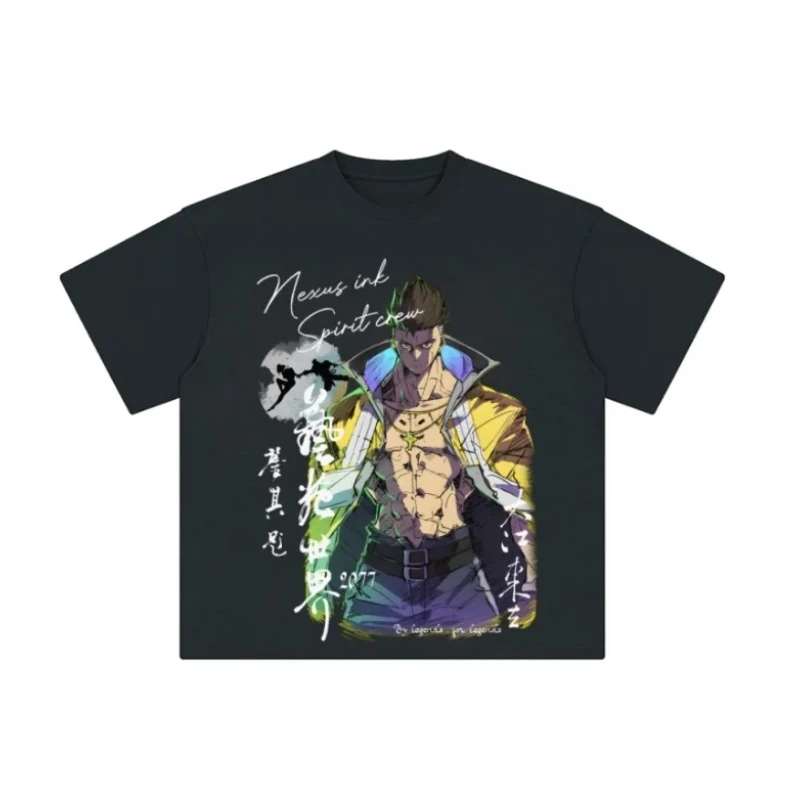 

Bandai Genuine High Quality Cyberpunk Animation Trend Brand Men's and Women's T-Shirts Loose Animation Short Sleeves