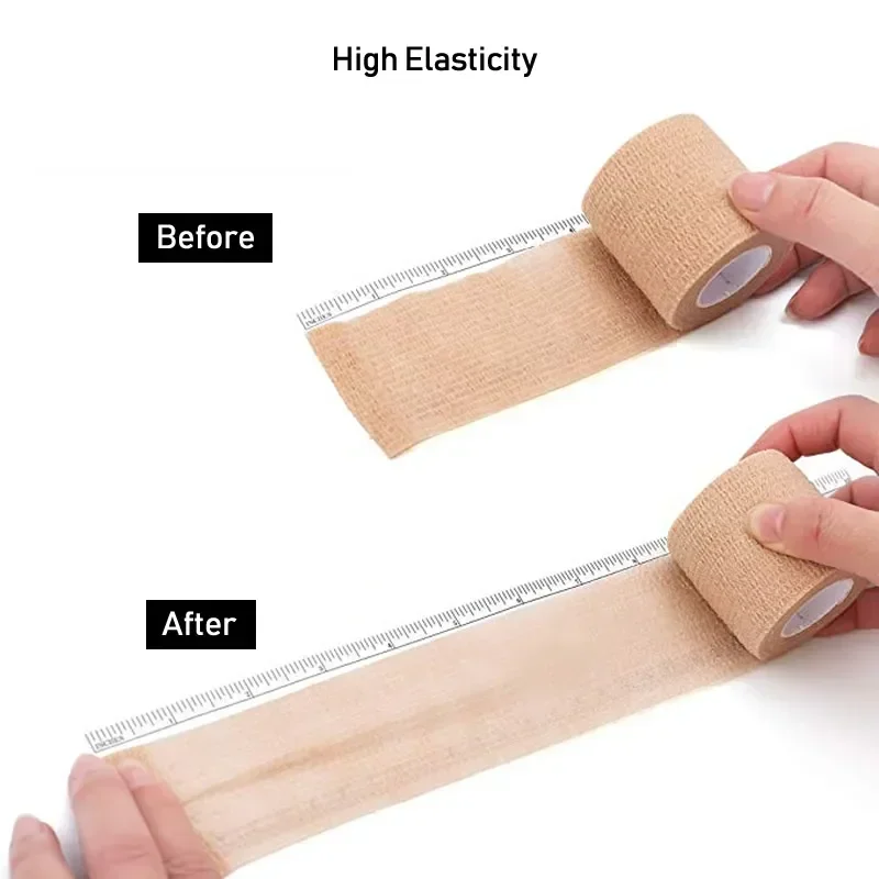 12-48pcs Rolls Anti-slip Athletic Non-woven Self Adhesive Bandage Disposable Tattoo Tape Finger Joints Protecter Pet Vet Wrap