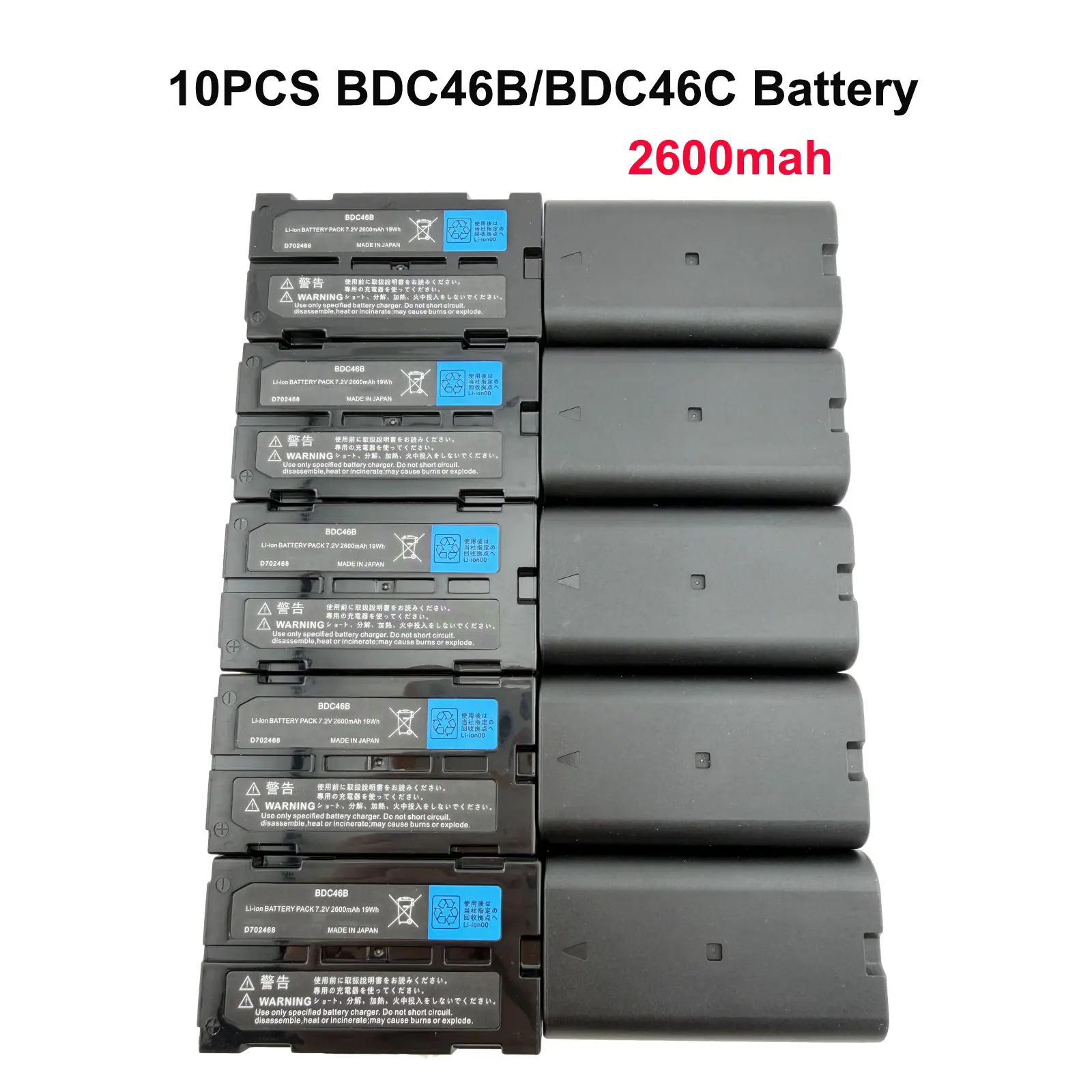 

SET630 10 шт. BDC46 BDC46B BDC46C аккумулятор для тахеометра Sokk-ia SET230R SET300 SET330 SET530 SET/ NET 210/510/6100 2600 мАч