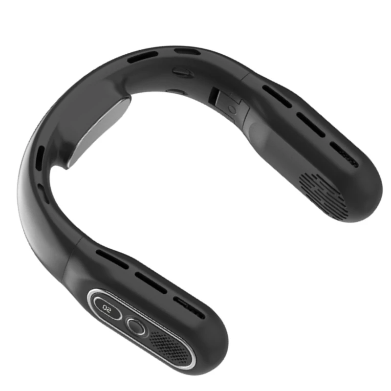 M2EE Ventilatore da collo senza lama 3 velocità 3000mAh Ventilatore pieghevole ricaricabile Condizionatori d per le donne