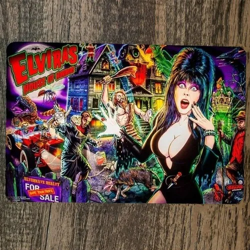 Letrero Metálico de Pared de Elviras House of Horrors, Póster de Videojuego
