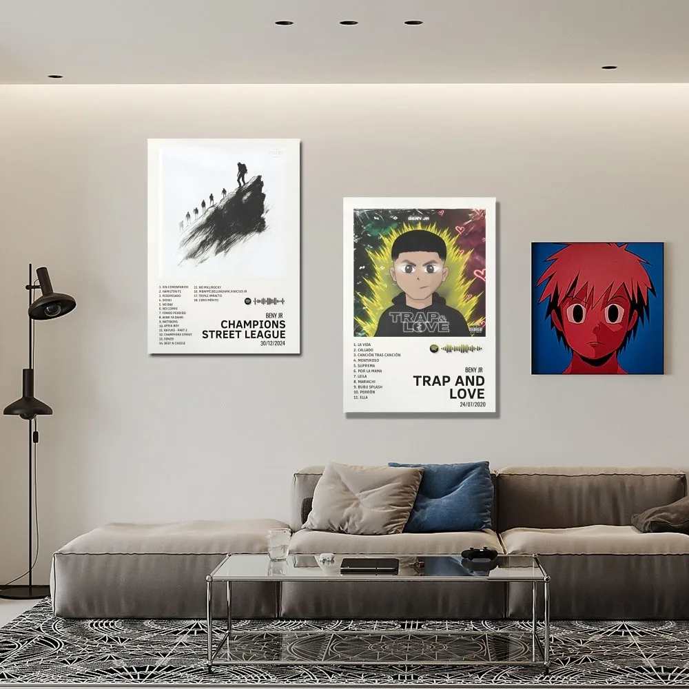 ملصق B-Beny Jr لفن موسيقى الراب ﻿ جدار الفن طباعة ملصق ديكور جدارية ديكور المنزل الحديث هدية عيد ميلاد غرفة المرآب غير المؤطرة