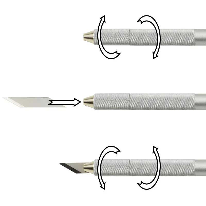 Japanese original NT Cutter DS-800P ultra-fine 6mm multi-functional engraving utility knife, sharp and durable 30-degree blade, rubber stamp engraving knife, water-washed all-metal engraving pen knife