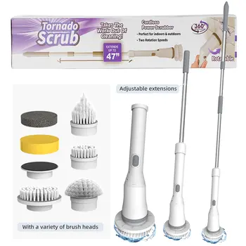 Viladepot elektrický čisticí kartáč 9 v 1 multifunkční bezdrátový otočný čisticí kartáč koupelna kuchyň okna toaleta 10 nejlepší prodej elektrický kartáč na čištění - №1