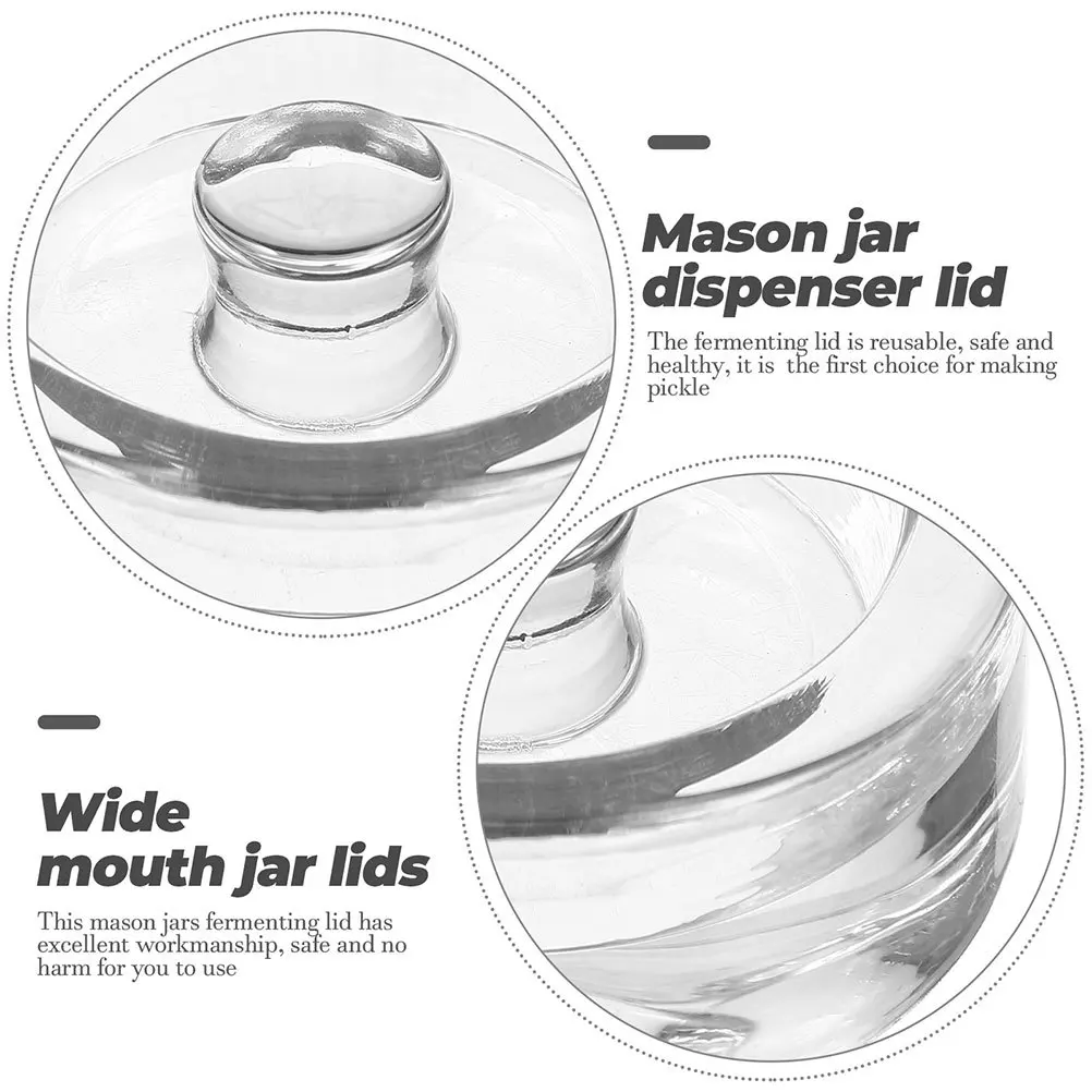

3Pcs Fermentation Weight Mason Jar Glass Heavy for Kimchi Sauerkraut Pickle Fermentation Weight