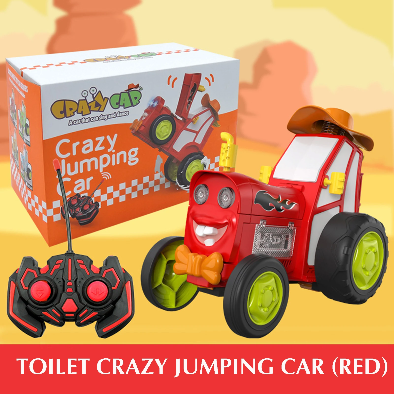 Electric Crazy Jumping Car Stunt Car Toy with Sound Light Educational Motorcycle Car Toys for Kids Early Education Vehicle