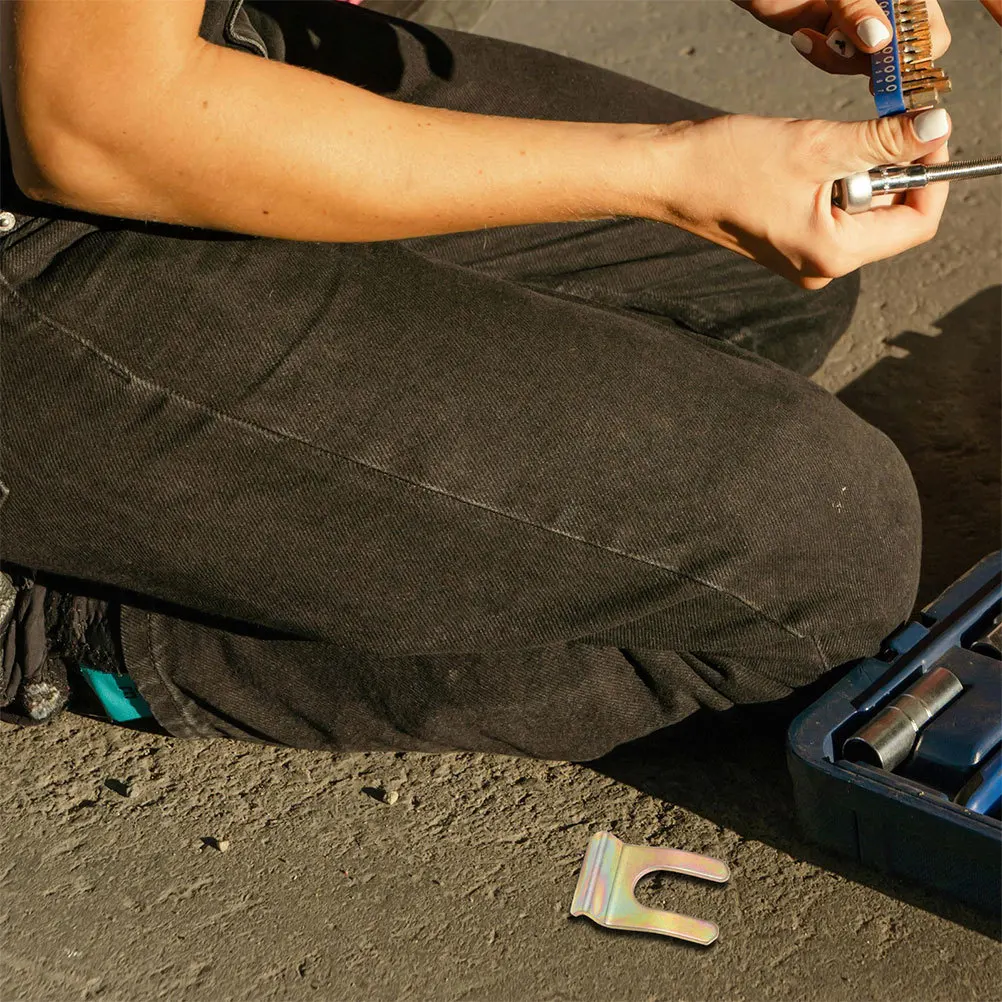 

6Pcs Iron U-Clip for Brake Line Heavy Duty Car Oil Pipe Clamp Fixing Positioning Metal Retainer Clip Hose Bracket