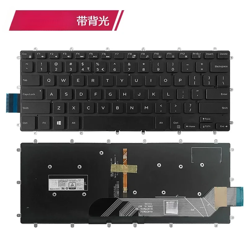 Laptop Notebook keyboard  For Dell 7000 Inspiron 15 7560 7570 7579 7580 7572 Laptop  Font keyboard backlight