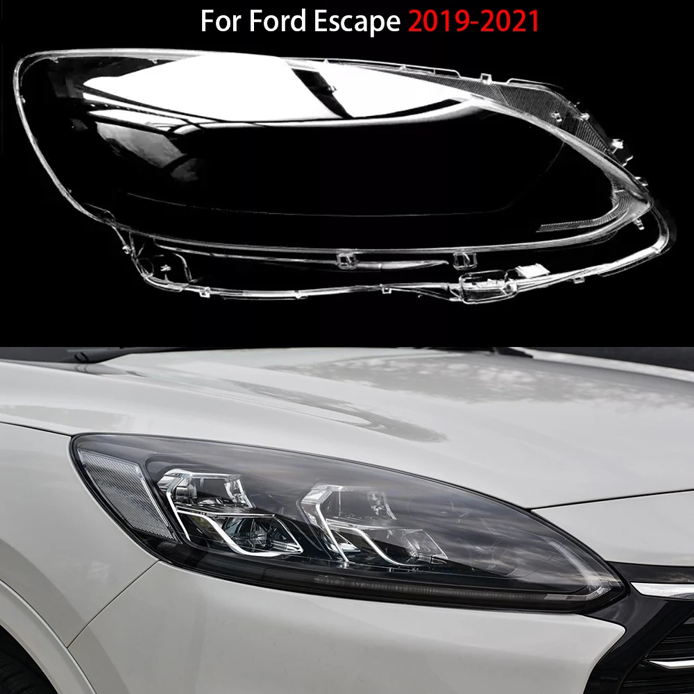 

For Ford Escape 2019-2021 Auto Front Headlight Cover Lens Transparent Glass Headlamps Lampshade Lamp Shell Masks