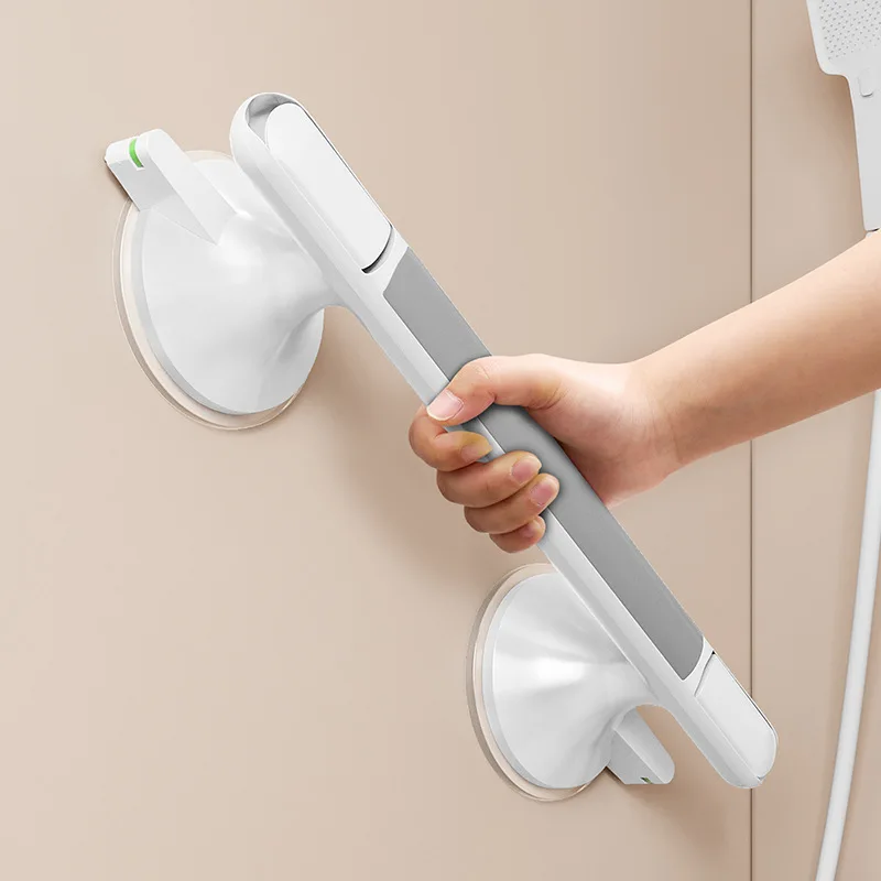 

Bathroom Safety Rail - Suction Cup Handrail for Elderly, Anti-Slip Toilet Grab Bar with No Drill Mount, Fall Prevention