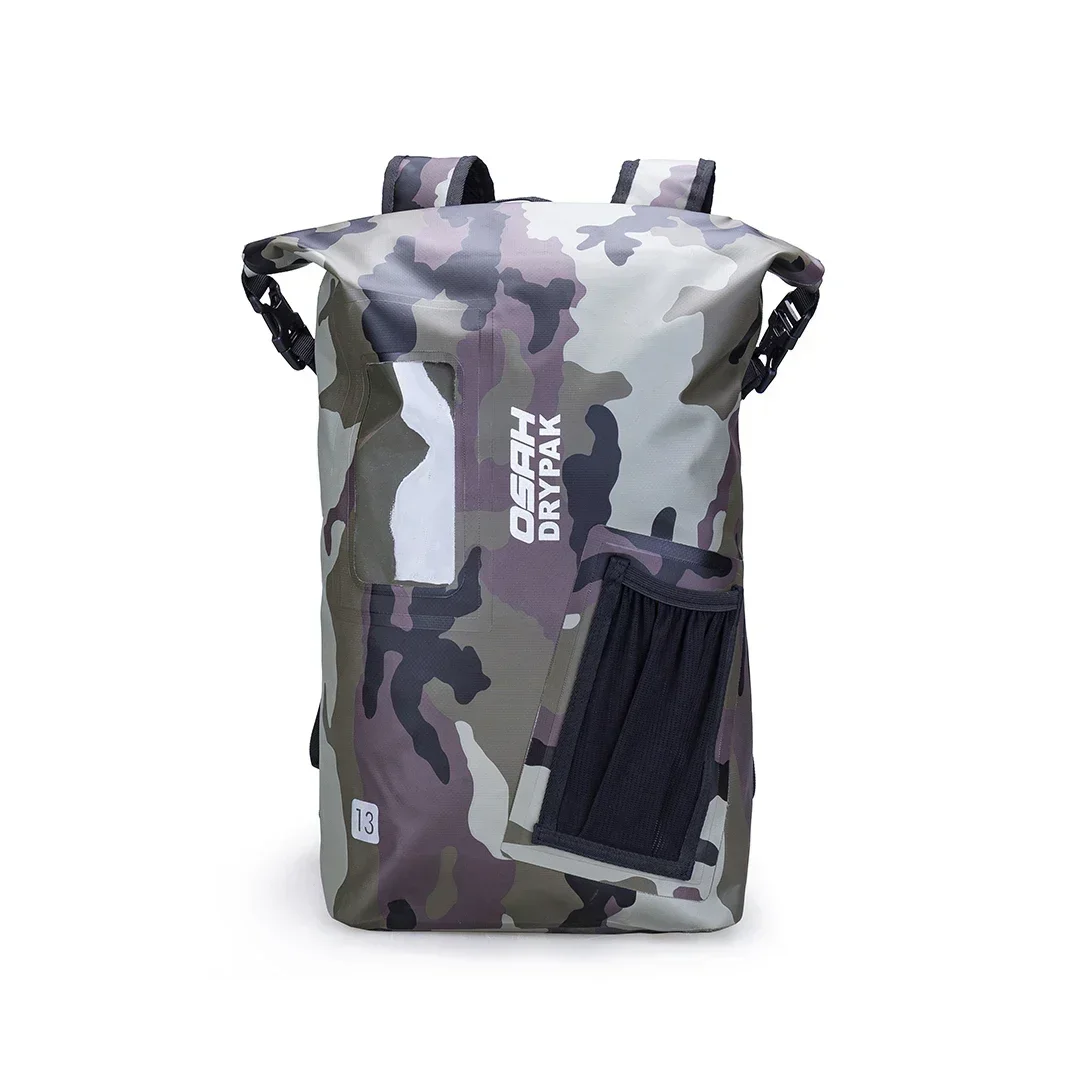 Waterproof Outdoor 13L 18L Backpack Dry Bag Water Resistant Heavy Duty Roll-Top Closure Cushioned Padded Back Panel Diving