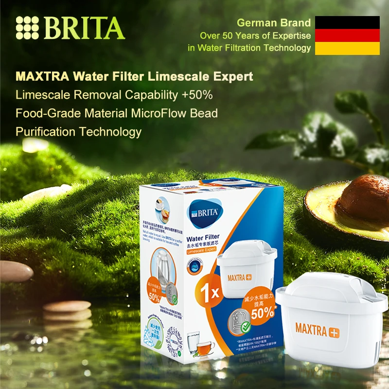BRITA MAXTRA Limescale Expert Water Filter Cartridges LEP6 Purification +50% Limescale Reduction Food Grade Refills 1/3/6pcs
