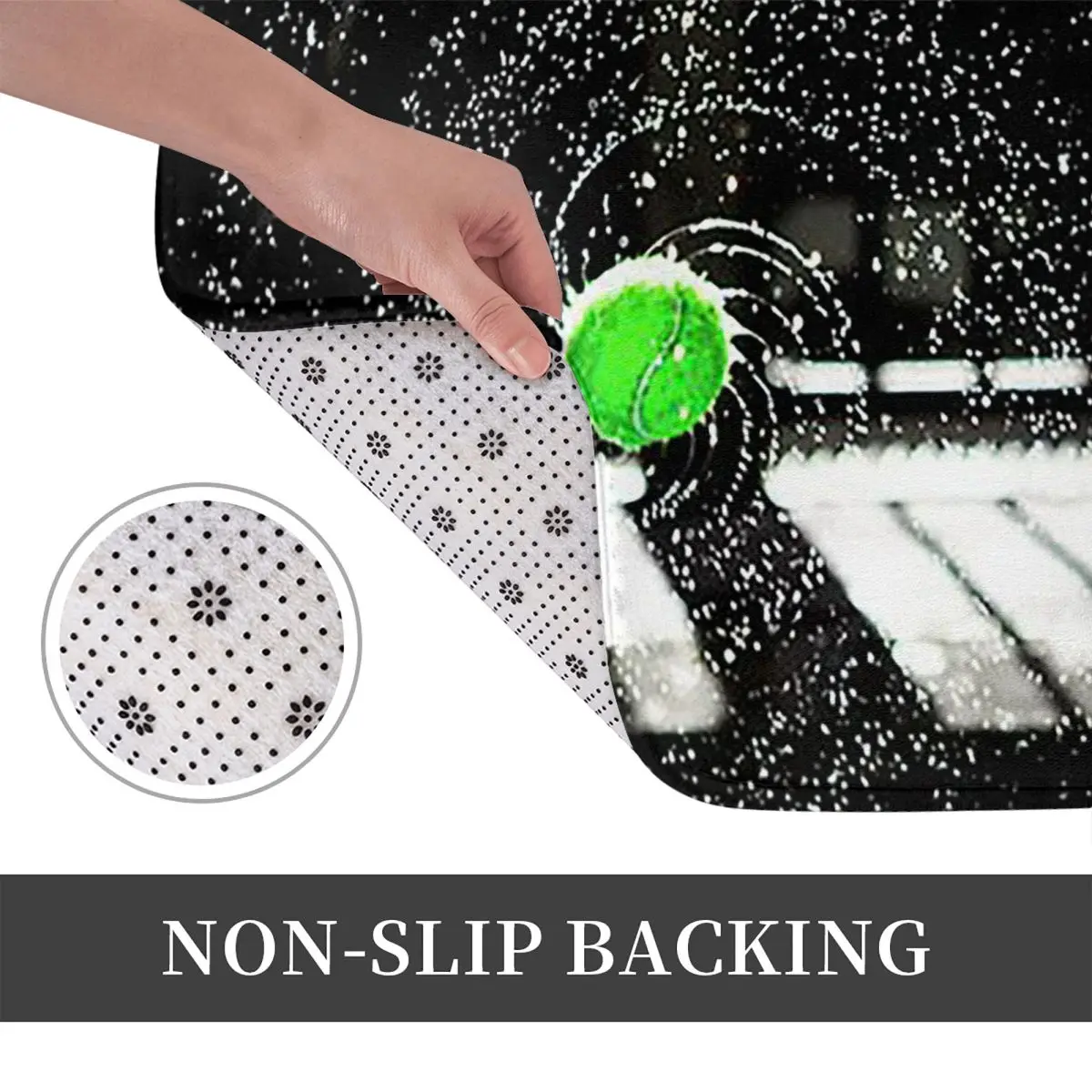 Tennis Ball Net Water Spiral Art Anti-slip Doormat Floor Mat Carpet Rug for Kitchen Entrance Bathroom Living room Footpad Mats