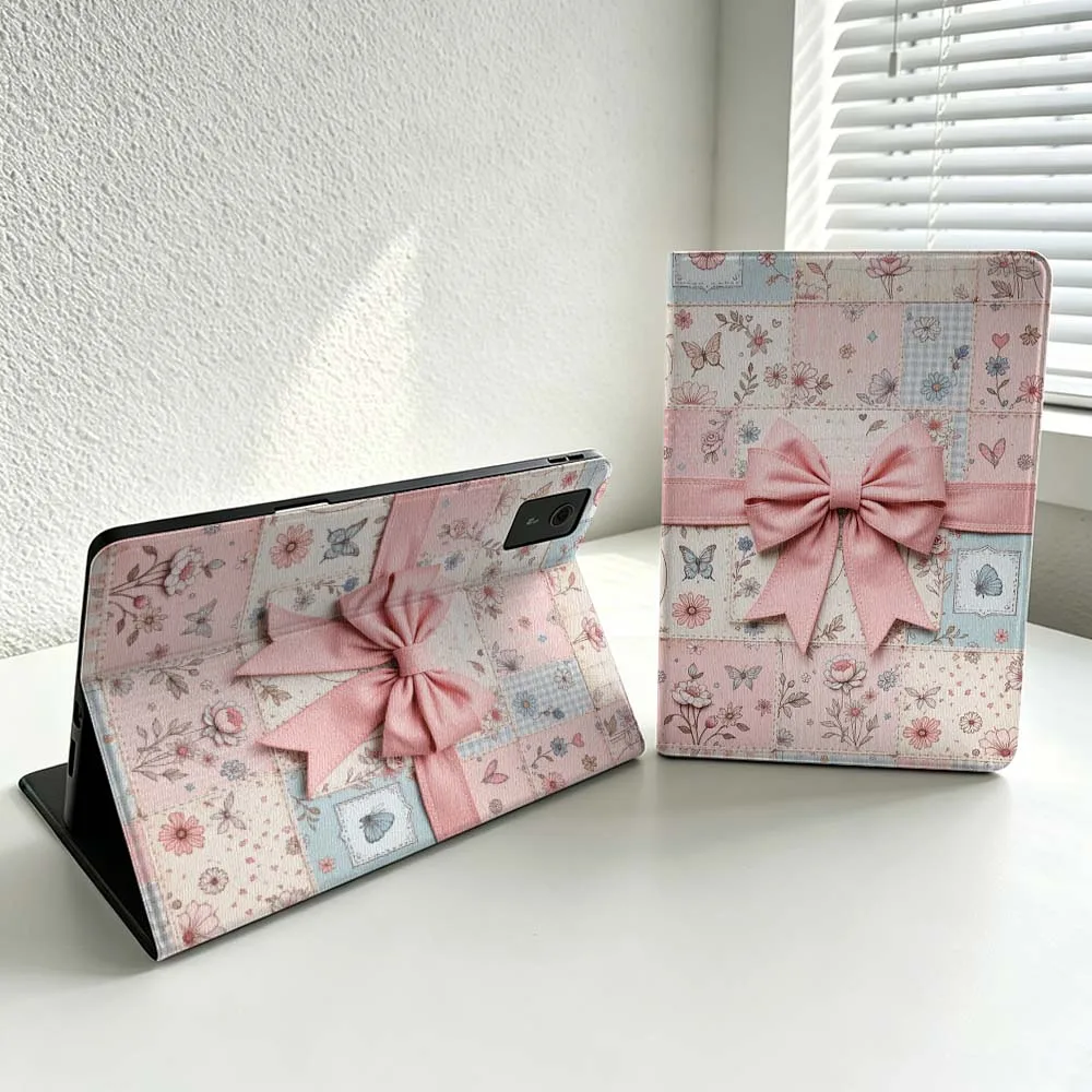 Cartoon Floral Patchwork Bow For Lenovo Xiaoxin Lenovo Tab Pad Pro Plus K11 P12 M10 Legion Y900 Soft Inch Tablet Case Cover