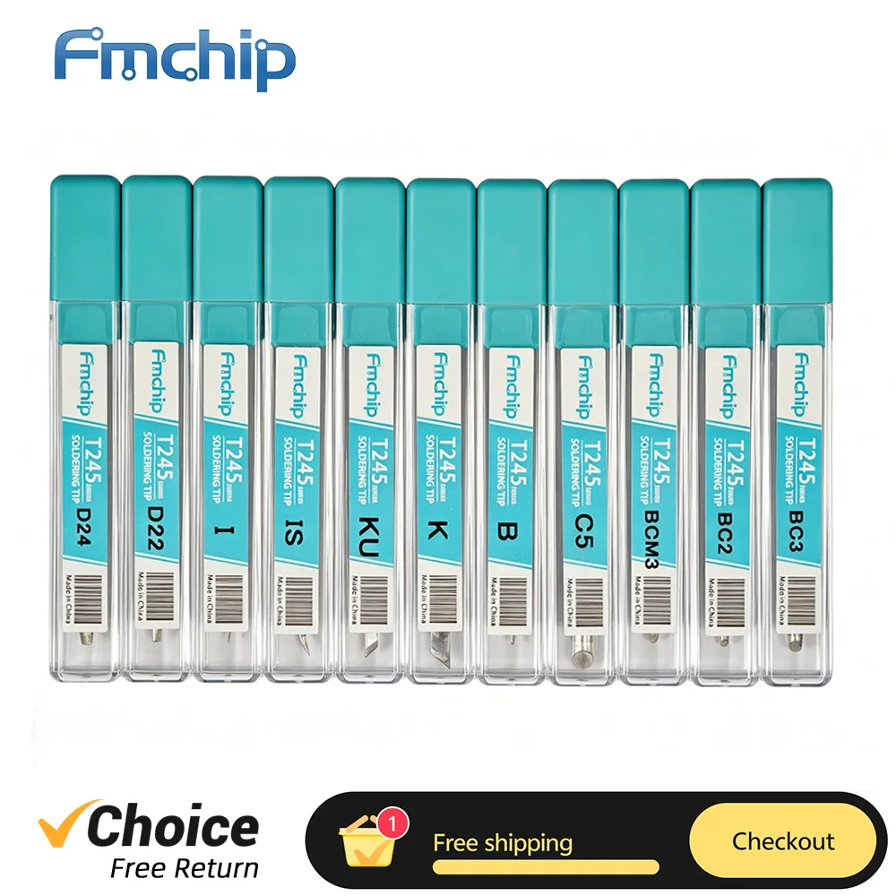FMchip New T245 Custom Soldering Tips Replacement Tips Compatible With T90 HS02A Series Soldering Iron Multiple Types