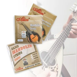 Alice AM03/AM05/AM08 Mandolin Strings Set 8-Strings Plated Steel Wire Durable Anti-Rust Universal Fit