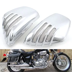 Motorcycle Accessories Left&Right Battery Side Cover Black/Chrome ABS Plastic Fit For Yamaha 1100 Virago 1986-2021