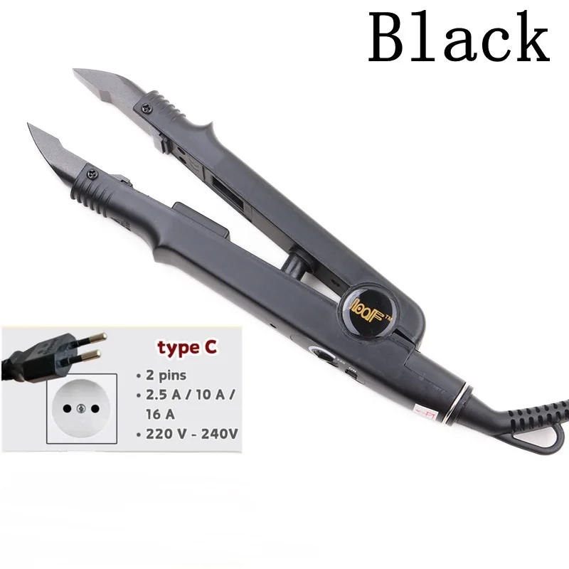 1pc Professional Adjustable Temperature Constant Hair Extension Iron Heat Keratin Fusion Connector Hair Extensions Tools EU Plug