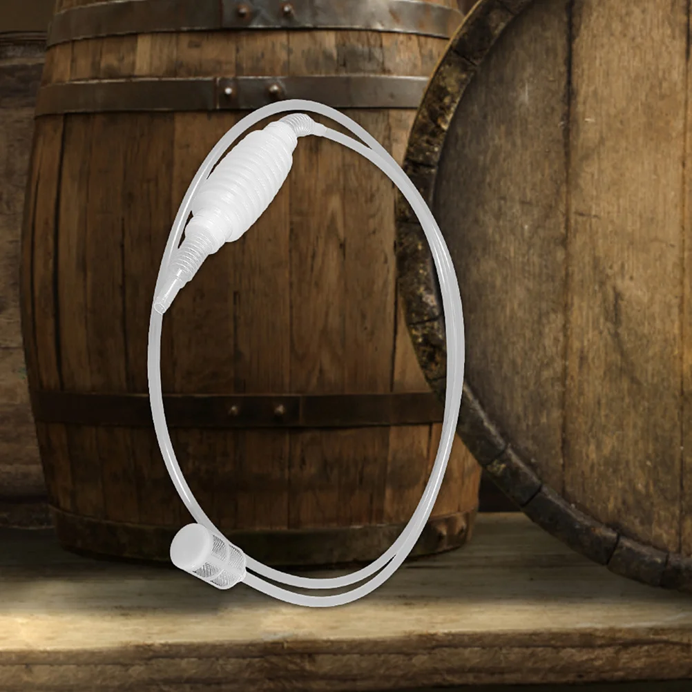 

2Pcs Manual Siphon Hose for Wine and Beer Transfer Filter Tubing Home Brewing Equipment Reusable Siphon Tube Hard Smooth Plastic