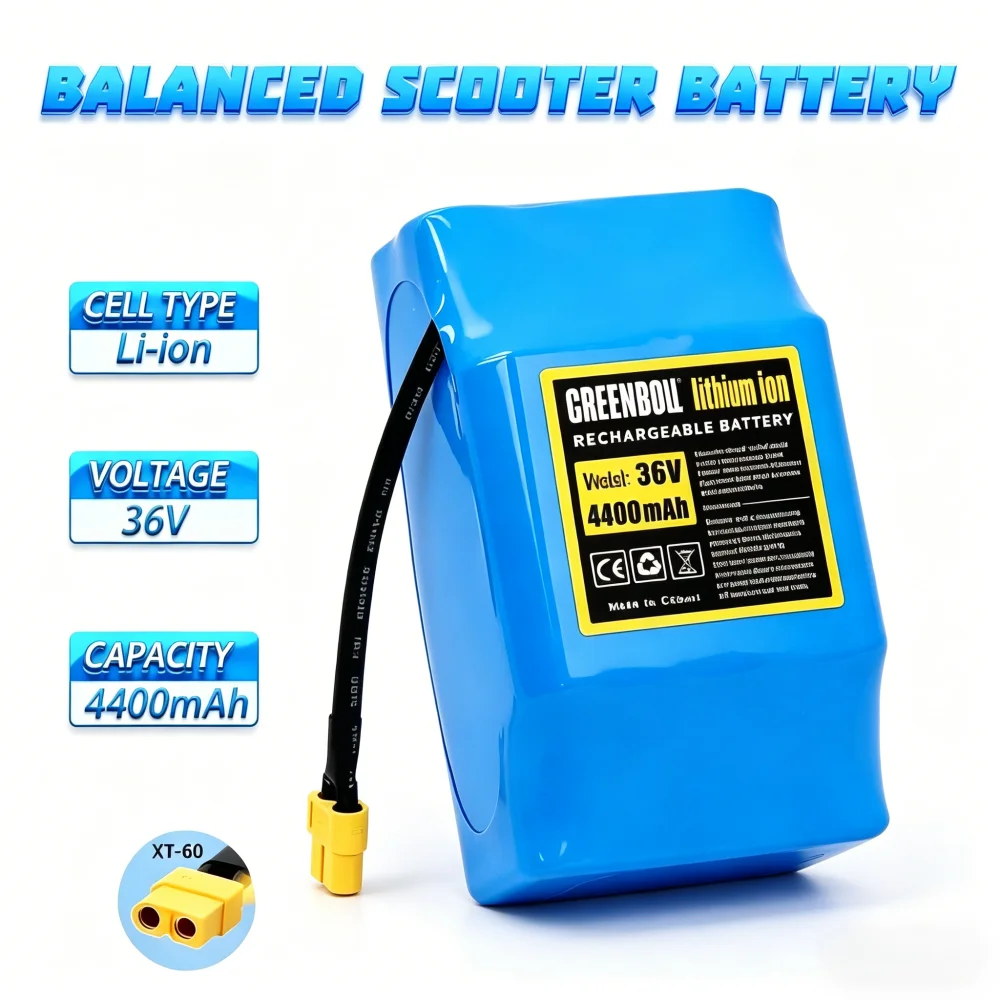 

36V 6800mAh/4400mAh 10S2P Rechargeable Lithium Battery Pack for Self-Balancing Scooters Unicycles Hoverboards
