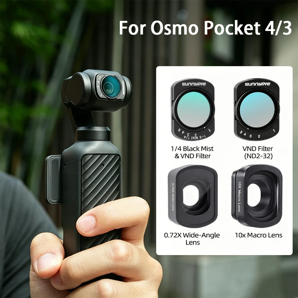 Magnetisches Objektivfilter-Set für DJI Osmo Pocket 4 3 ND Black Mist Weitwinkel Makro Optisches Glas Gimbal Action-Kamera Zubehör