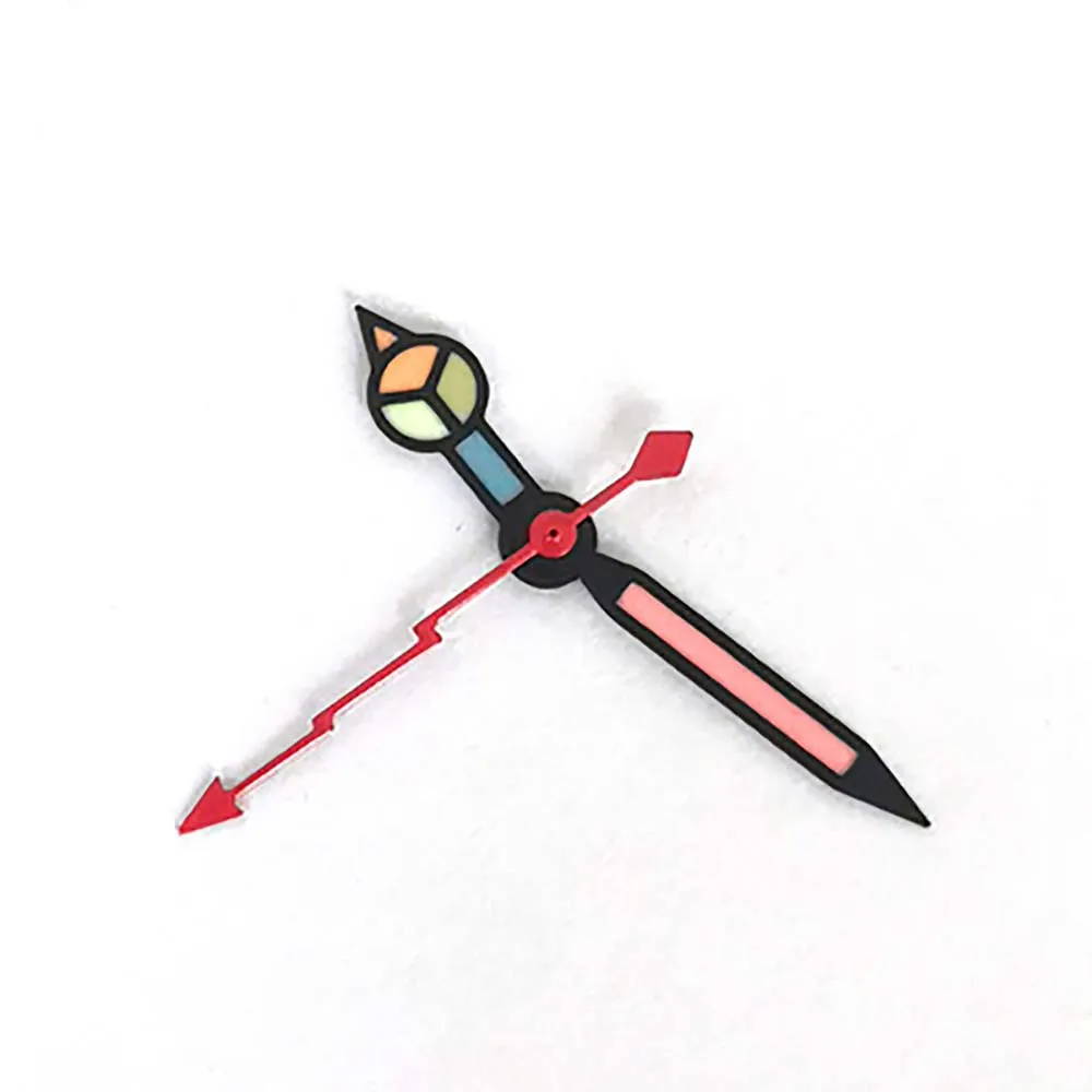 시계 바늘 녹색 야광 바늘 NH35 시계 포인터 (NH35/NH36/4R/7S 무브먼트 교체용 3핀 바늘 개조 액세서리)