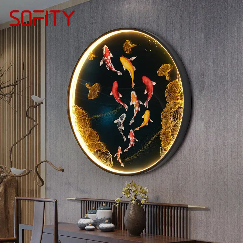 anita interior peixes parede imagem luminarias lampadas led chines mural criativo quarto cabeceira casticais para casa corredor 01