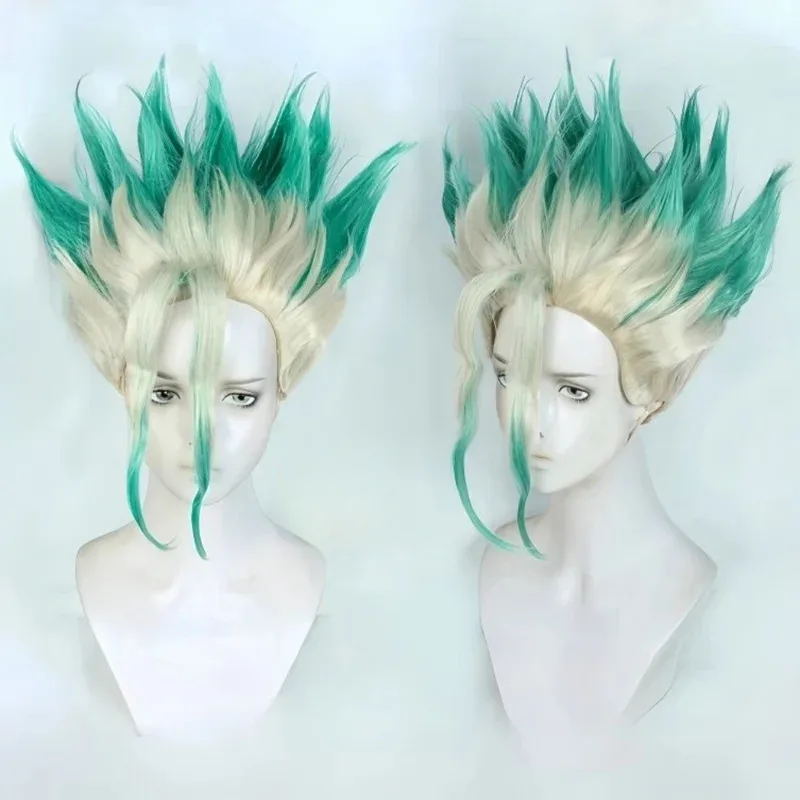 Anime Senku Ishigami Cosplay Costume Wig Sets Halloween Senku Ishigami Role Play Suit Comic Con Clothing