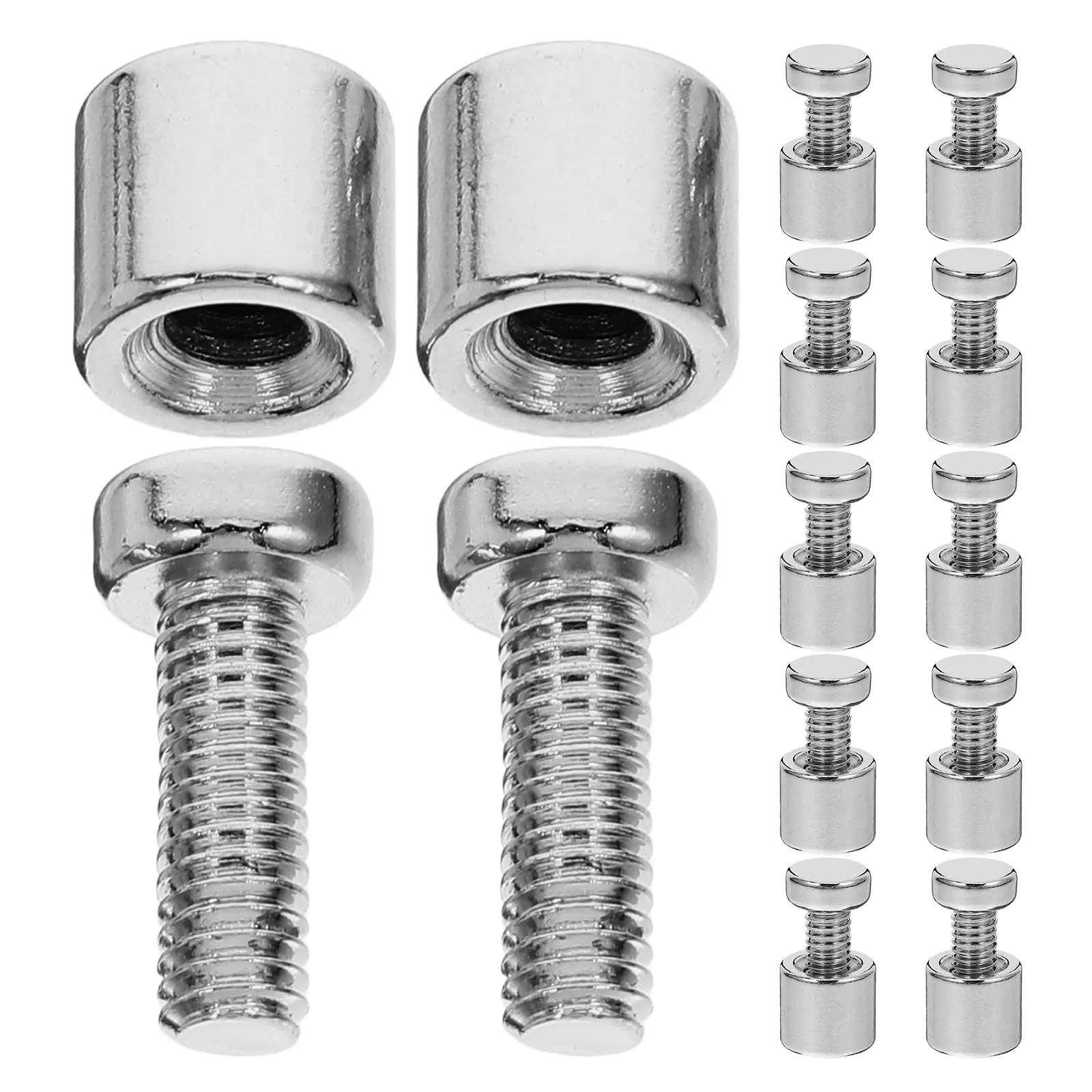 20Sets Wall Art Standoffs Photo Frame Mounting Screws Metal Standoff Pins for Acrylic Signs Window Advertising Fixing Nail