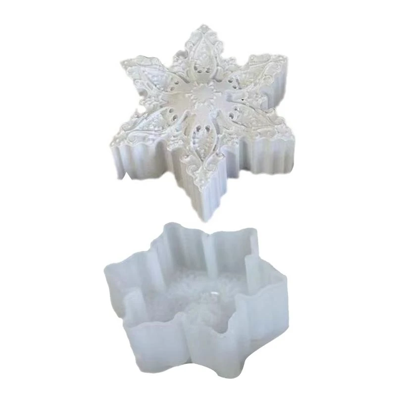 Snowflakes Scented Silicone Mold Table Ornament Mould DIY Plasters Mold