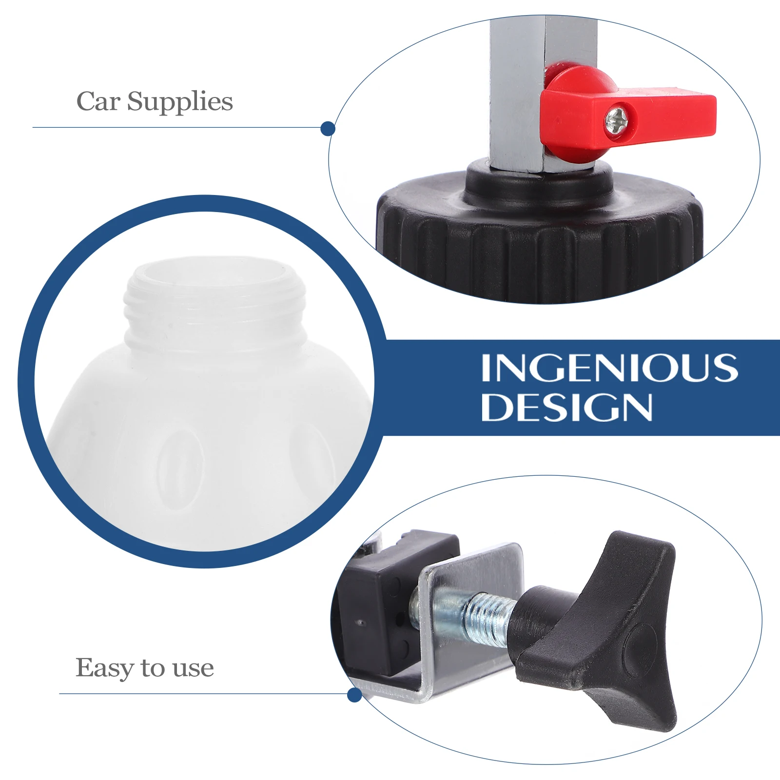 

1L Oil Pot Brake Fluid Replacement Tool with Adjustable Nozzle Lightweight Durable Car Supplies Maintenance Equipment