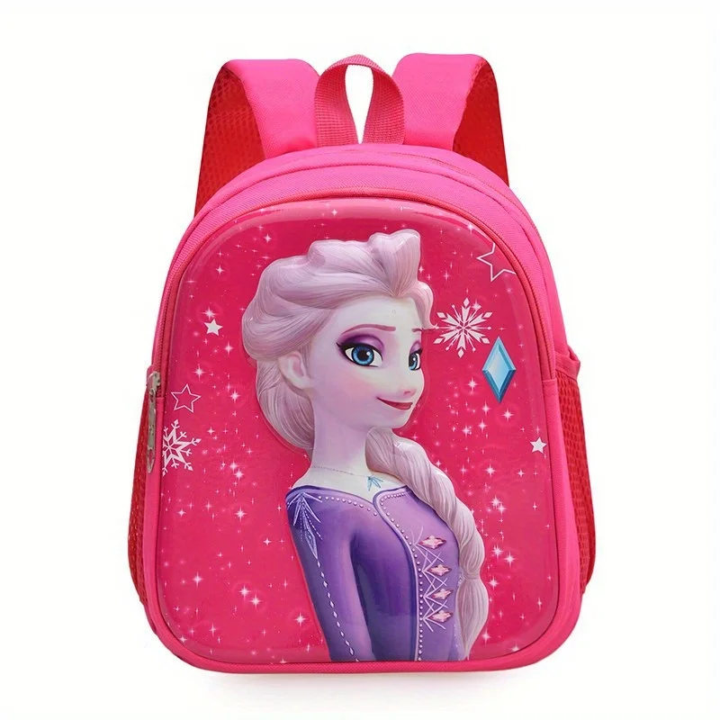 

Disney Elsa Princess Backpack for Girls Printed Spacious Versatile Travel Adjustable straps Secure Zipper