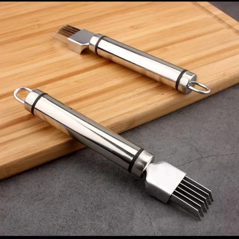 【W】trituradora de seda de acero inoxidable, cuchillo, cortador de ajo y verduras, picadora rápida de alimentos, cortador de cebolla verde, herramienta de cocina portátil