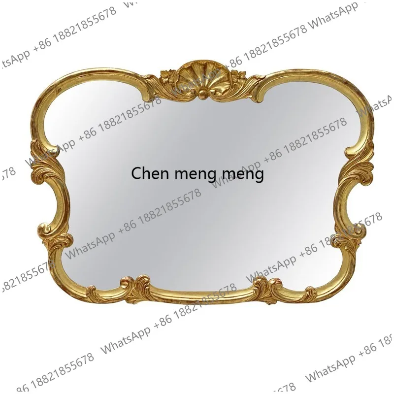 

Customized light luxury enigma mirror fireplace retro French makeup mirror bedroom bathroom mirror
