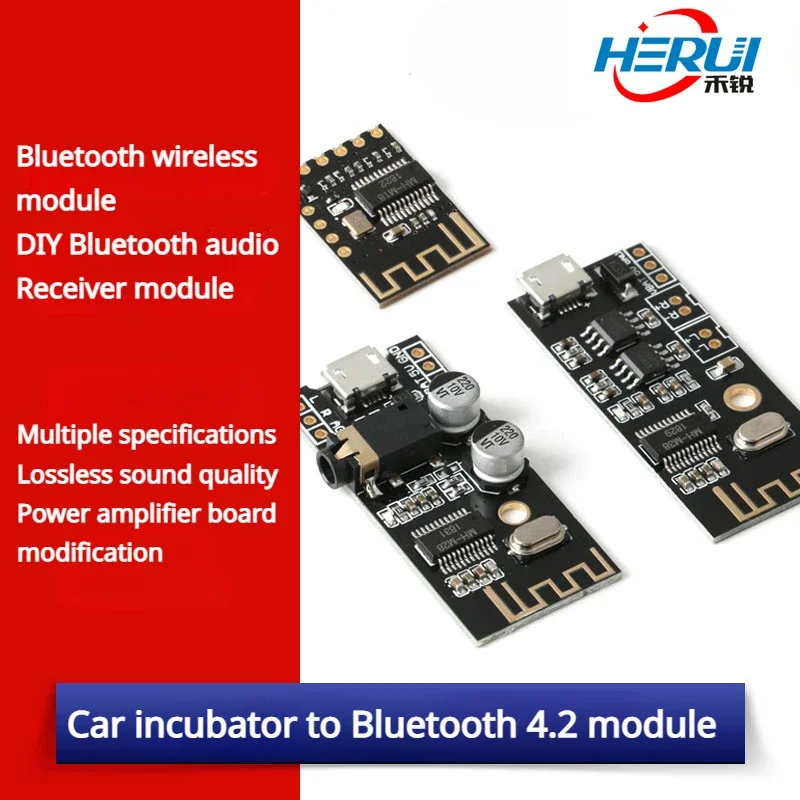 DIY Bluetooth audio receiver module Wireless non-destructive car speaker Changed Bluetooth 4.2 module