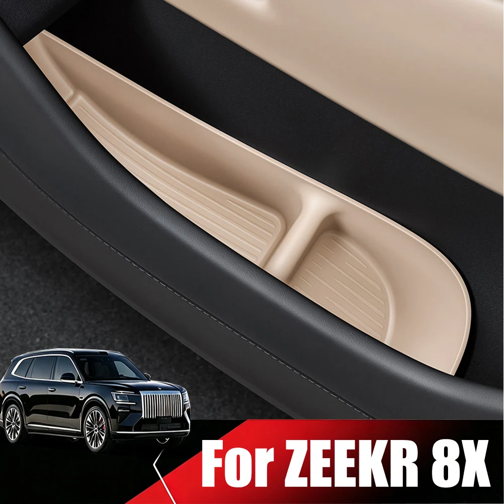 Car Door Storage Box Door Slot Storage Box Fit For ZEEKR 8X 2026 2027 Car Supplies Interior Modification Car TPE Accessories