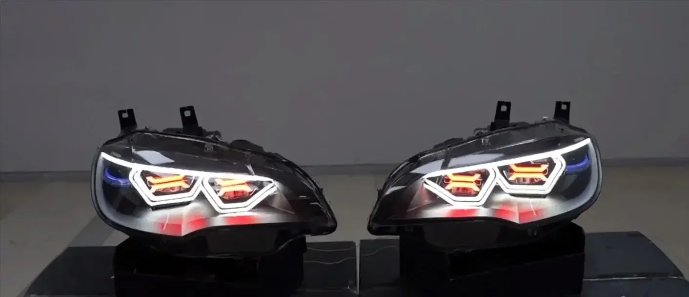 

Car Front Led Headlight for BMW X6 E71 OSS Daytime Running DRL Head lamp Low High Beam