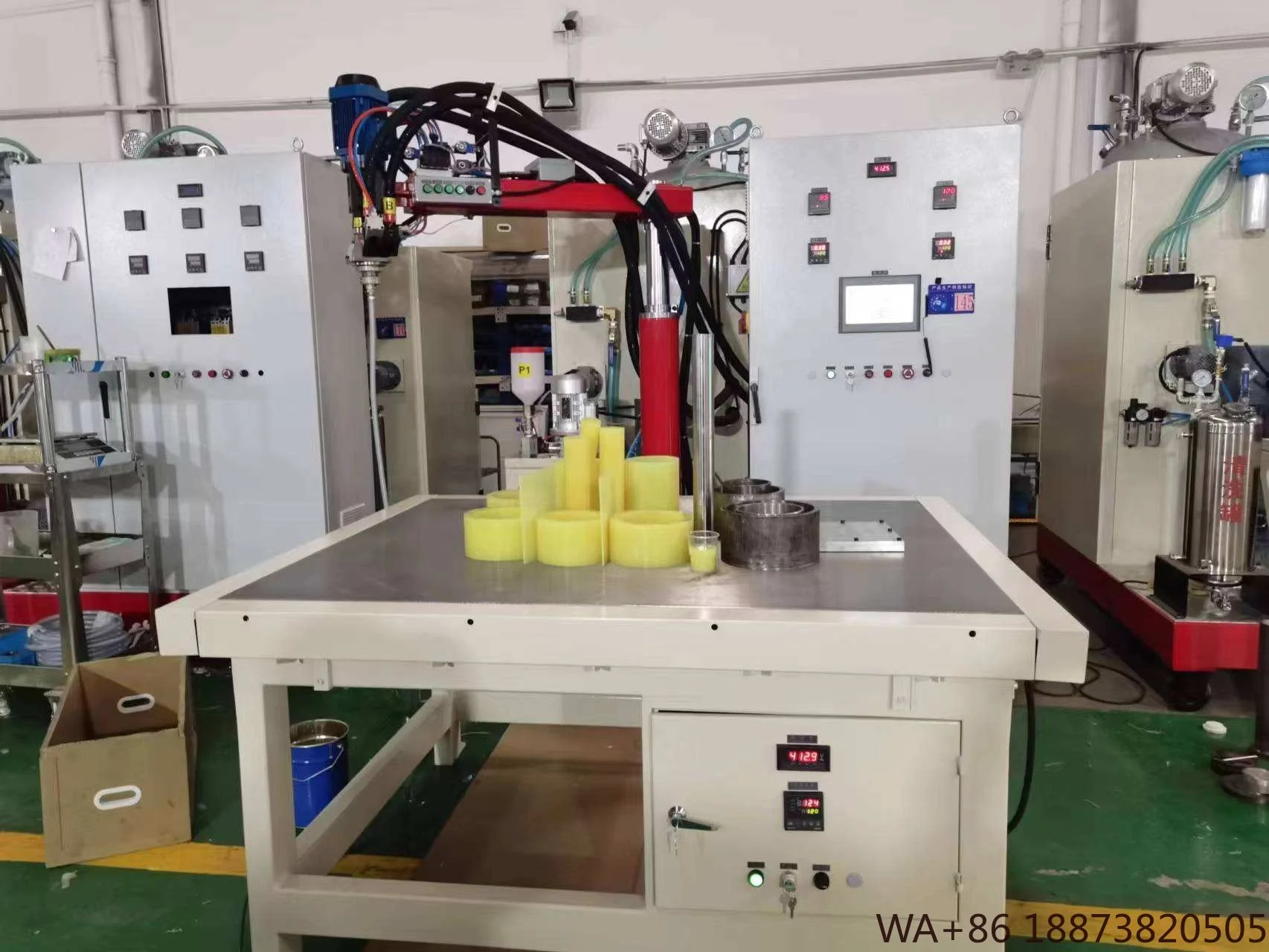 بكرات صنع آلة صب نظام تدفق الشريط لبكرات البولي يوريثين معدات صب البولي يوريثين آلات المضخة ل #6