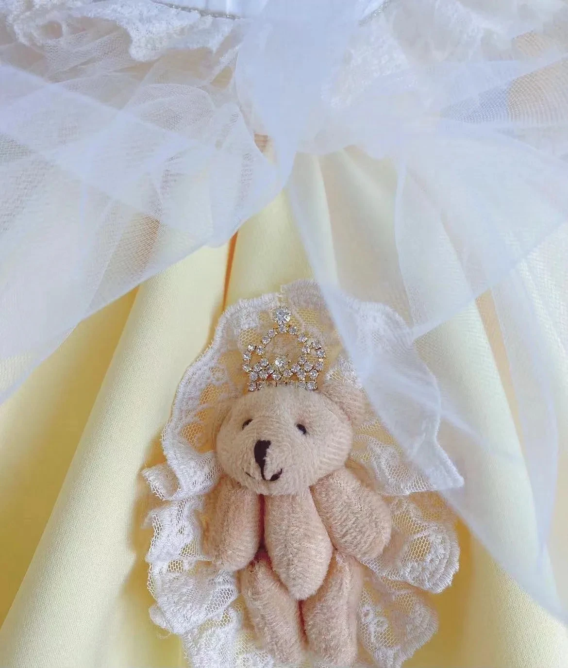 0-12Y Baby Girl Summer Toy Bear Turkish Vintage Princess Yellow Dress for Birthday Holiday Easter Photography Eid