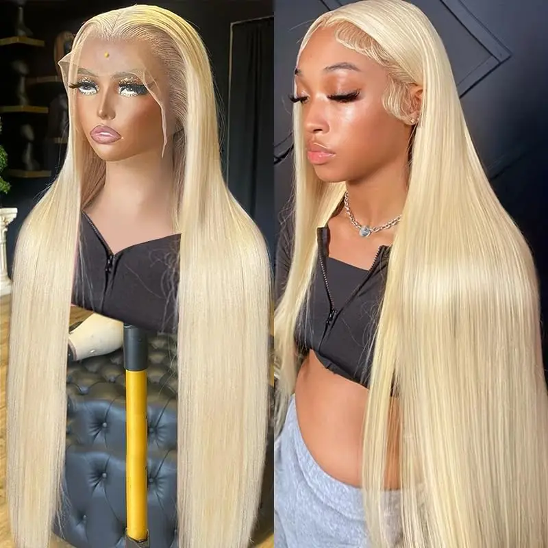 

30 40 Inch 13x6 lace Front Wigs Straight 613 Blonde 13x4 HD Transparent Lace Frontal Human Hair Wig Brazilian 200 Density