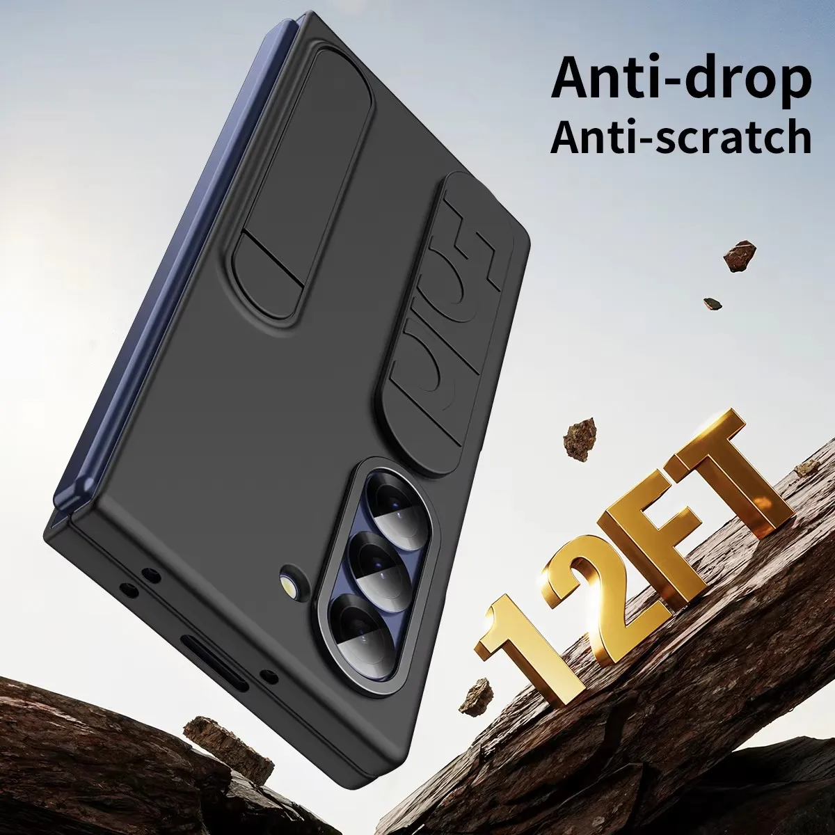 

Silicone Wrist Strap Phone Case For Samsung Galaxy Z Fold 7 6 5 4 Fold Bracket Shockproof Protect Cover Tempered Glass Screen