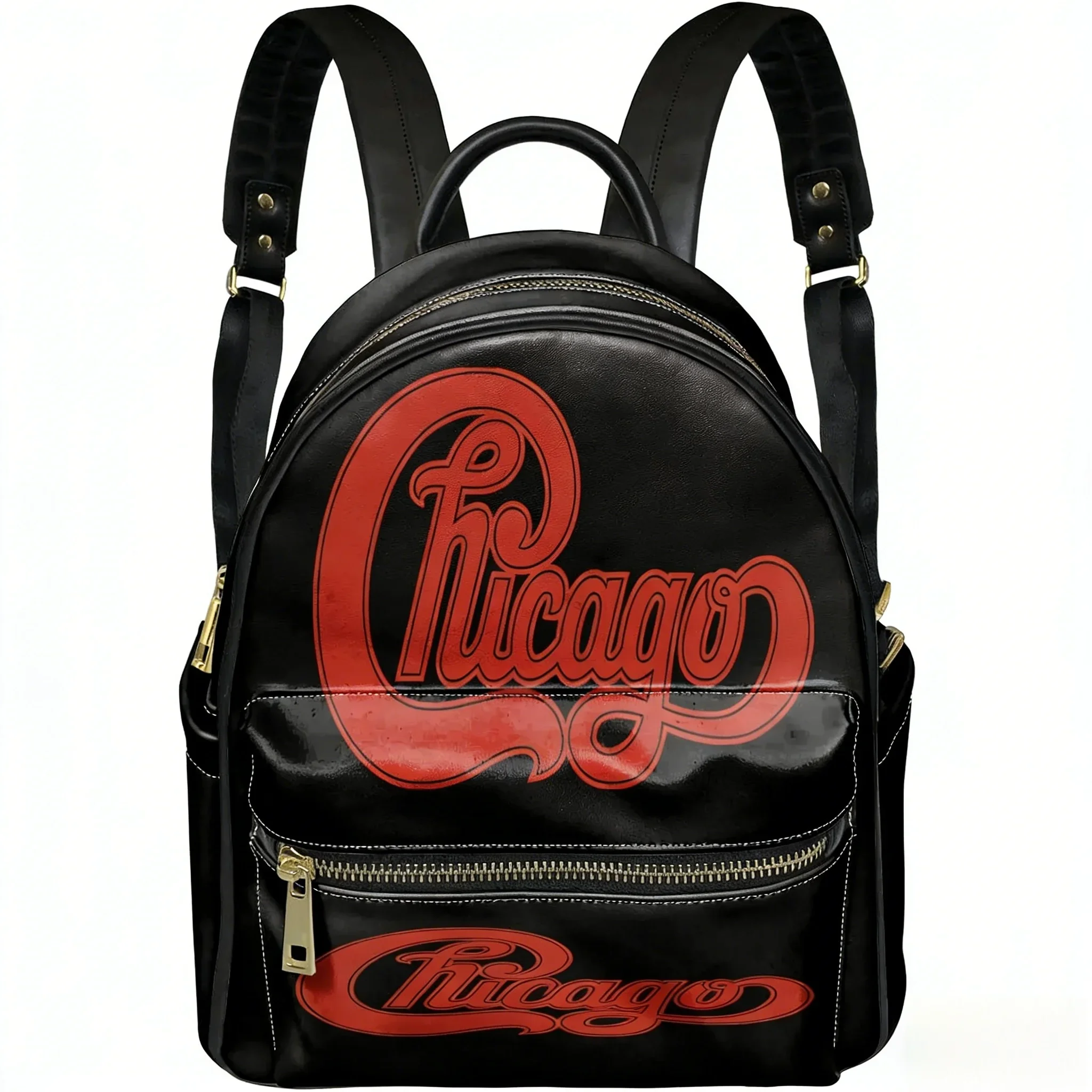 

Рюкзак Chicago Band в винтажном рок-стиле, женский и мужской, персонализированный, на два плеча, для бизнеса и путешествий, сумка-портфель, подарок, городской рюкзак