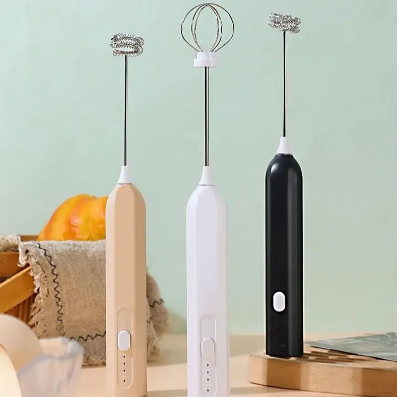 ماكينة صنع القهوة للمشروبات الكهربائية، مهوية، مضرب بيض 3 سرعات قابل لإعادة الشحن، ماكينة كريم الحلوى المحمولة، خلاط المطبخ