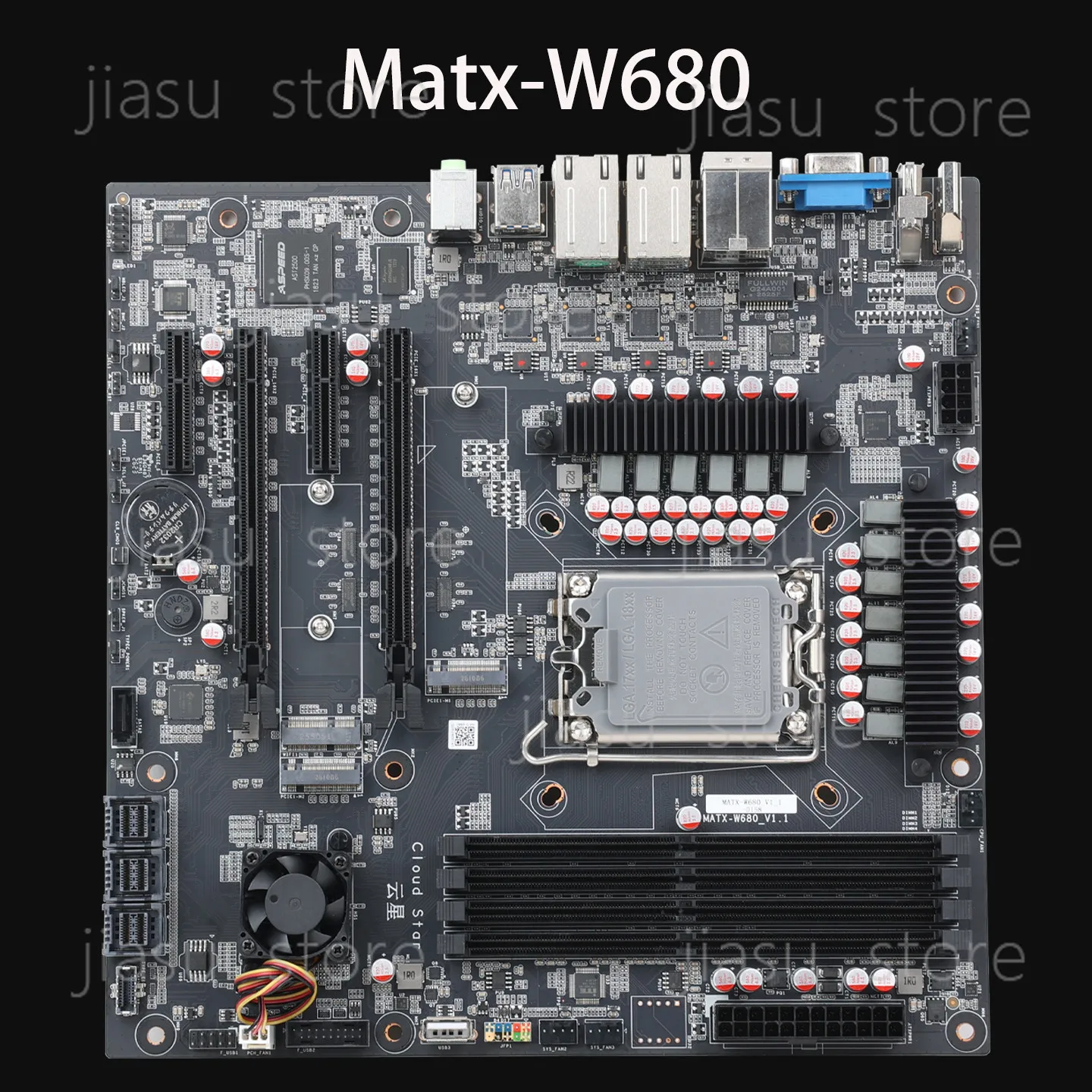 W680 mATX Motherboard DDR4 ECC 4 PCIe Slots 3x SFF-8643 Dual M.2 IPMI  Remote Management NAS Workstation